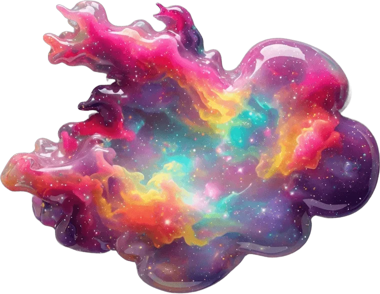 Colourful nebula cloud