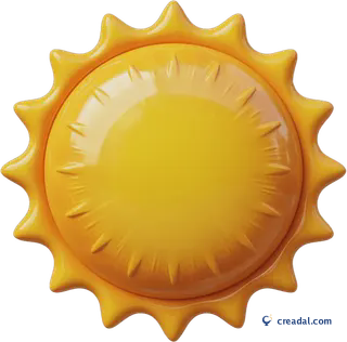 輝く黄色い太陽