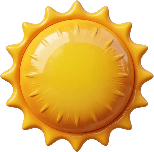 Soleil jaune lumineux
