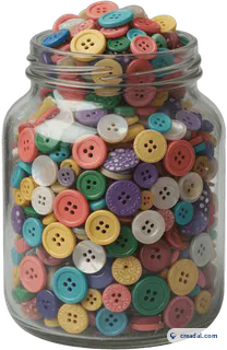 Colorful button jar