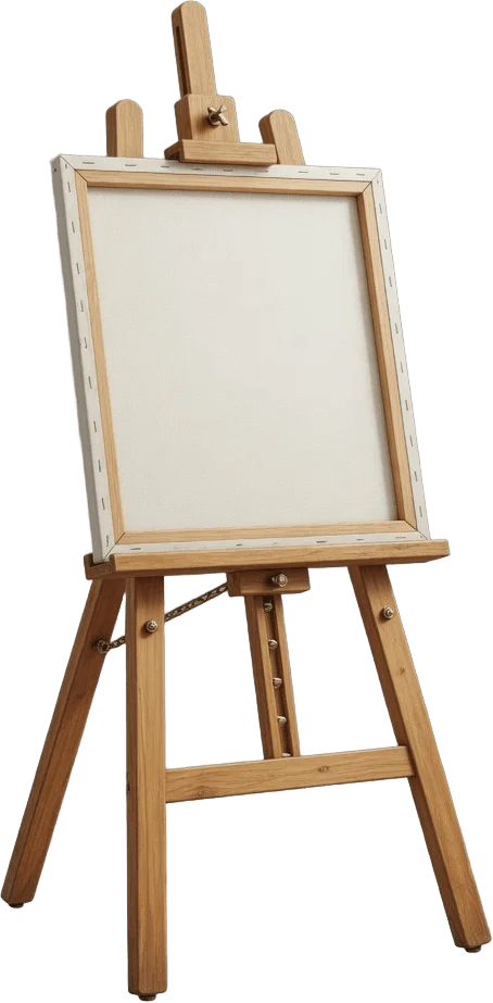 Wooden studio easel