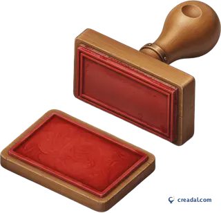 Wooden Stamp and Pad