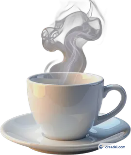 Steaming coffee cup