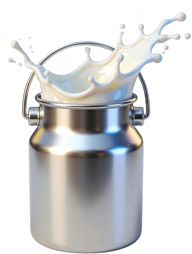 Metal milk pail