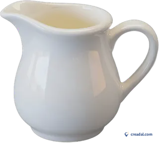White cream pitcher