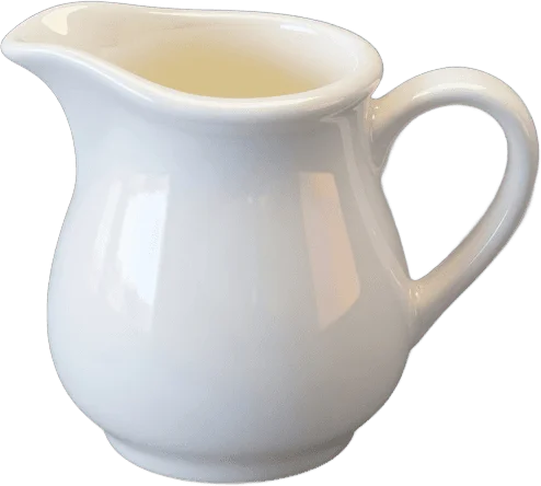 White cream pitcher