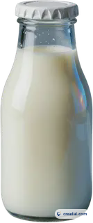 Glass milk bottle