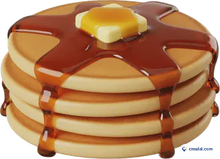 Pancake stack with syrup