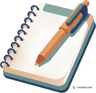 Cahier fermé et stylo