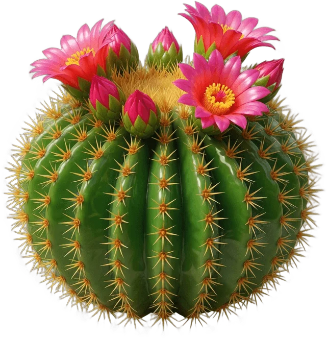 Cactus Tonneau Fleuri