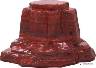 Butte de roche rouge