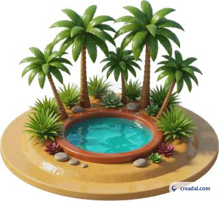 Oasis aux palmiers