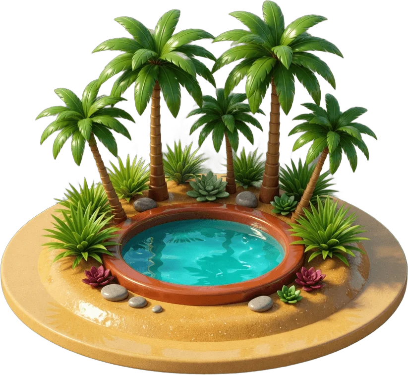 Palm oasis pool