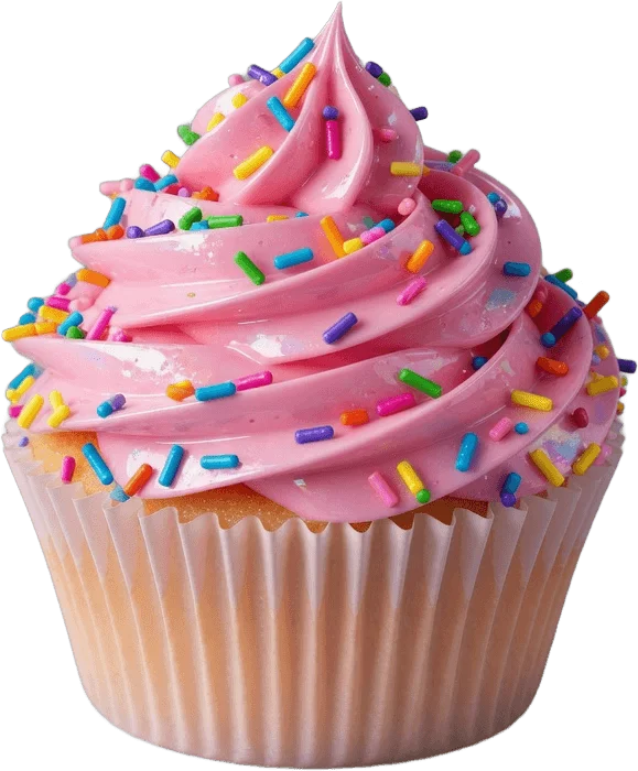 Frosted sprinkle cupcake