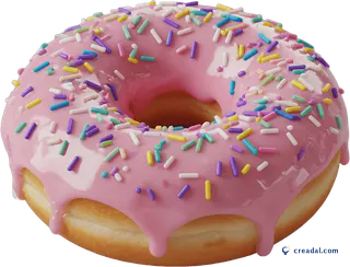Donut glacé rose