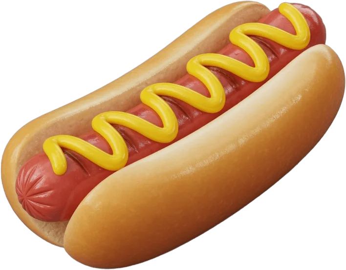 Hot dog with mustard