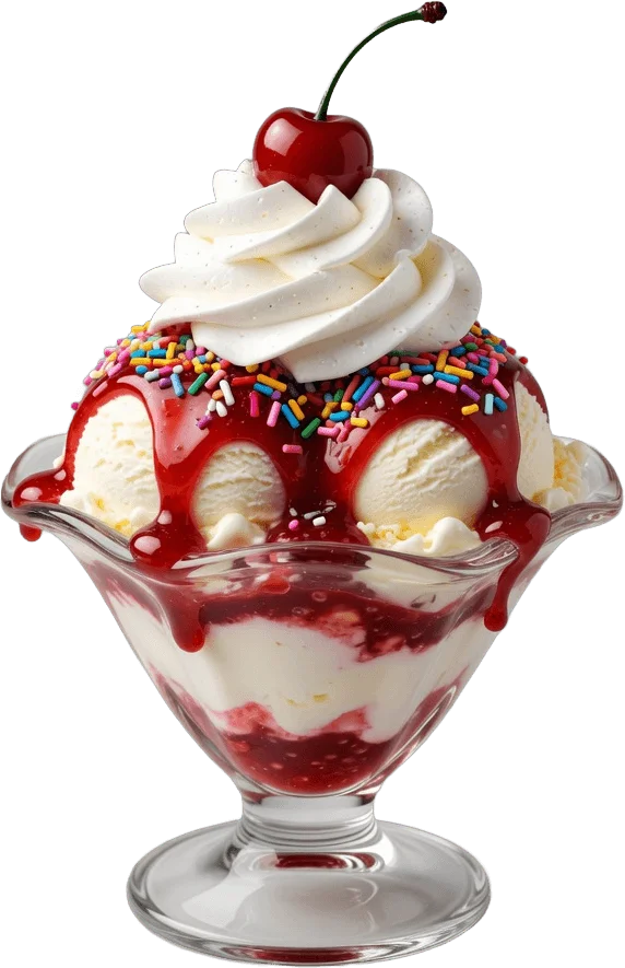 Cherry Ice Cream Sundae