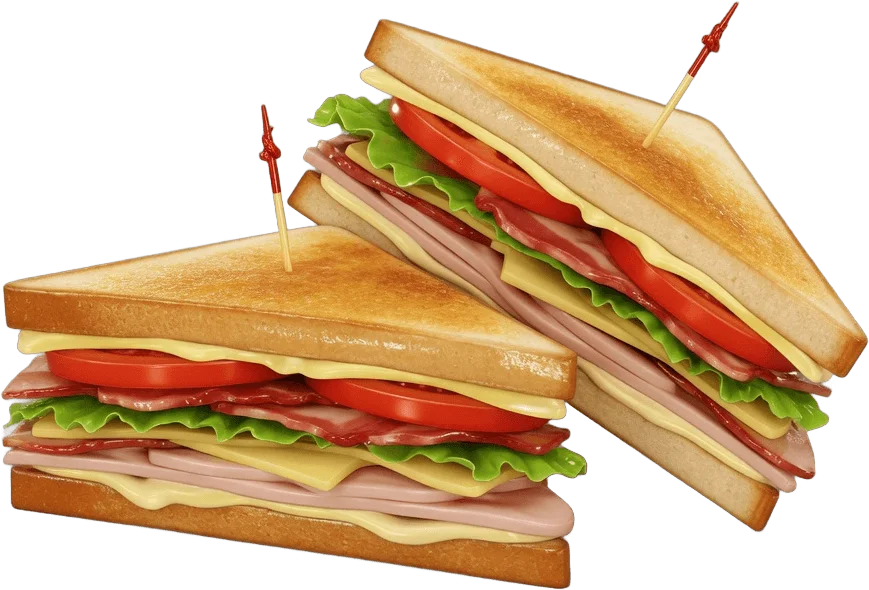 Sándwich Club Triangular