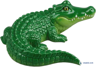 Grünes prähistorisches Krokodil