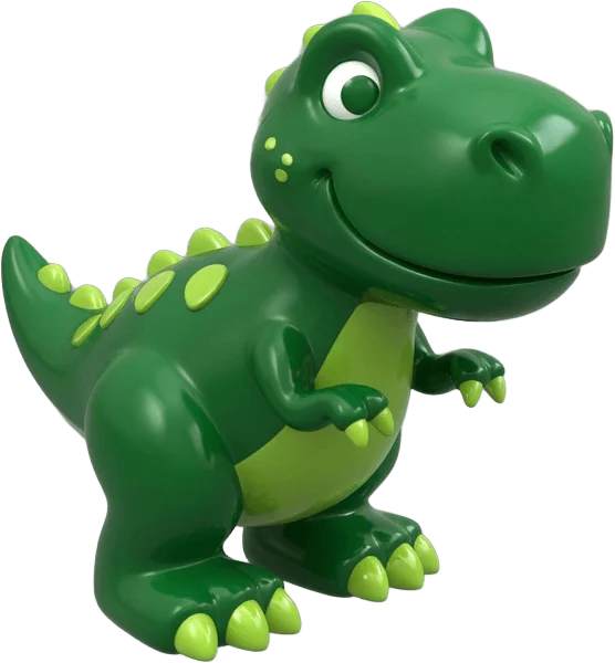 Jouet T-rex vert mignon