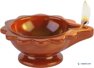 Diya d'argile allumée