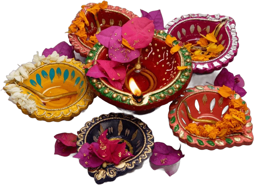 Decorated Diya Group