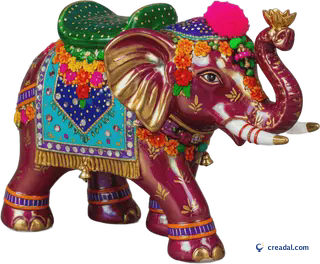 Éléphant festif décoré
