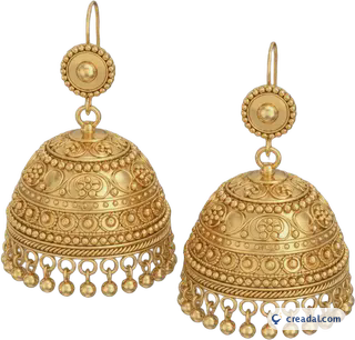 Boucles jhumka dorées