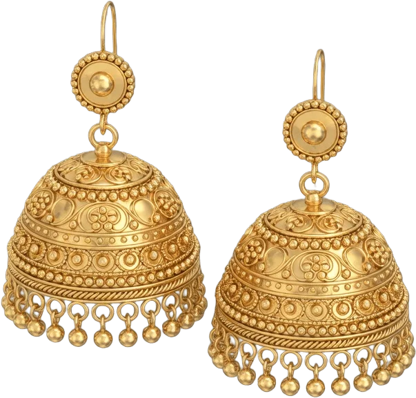 Goldene Jhumka-Ohrringe