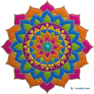 Motif rangoli coloré