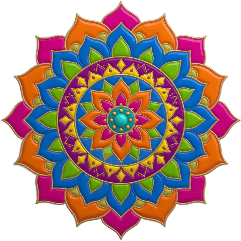 Colourful Rangoli Pattern