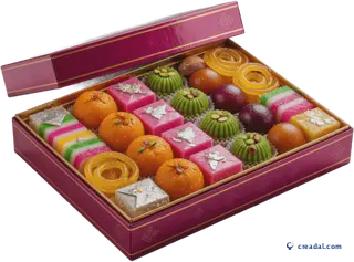 Boîte de mithai colorée