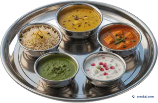 Assiette thali en acier
