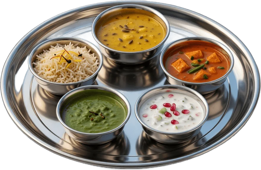 Assiette thali en acier
