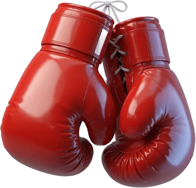 Rote Boxhandschuhe