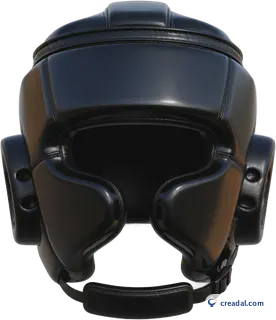 Schwarzer Sparring-Kopfschutz