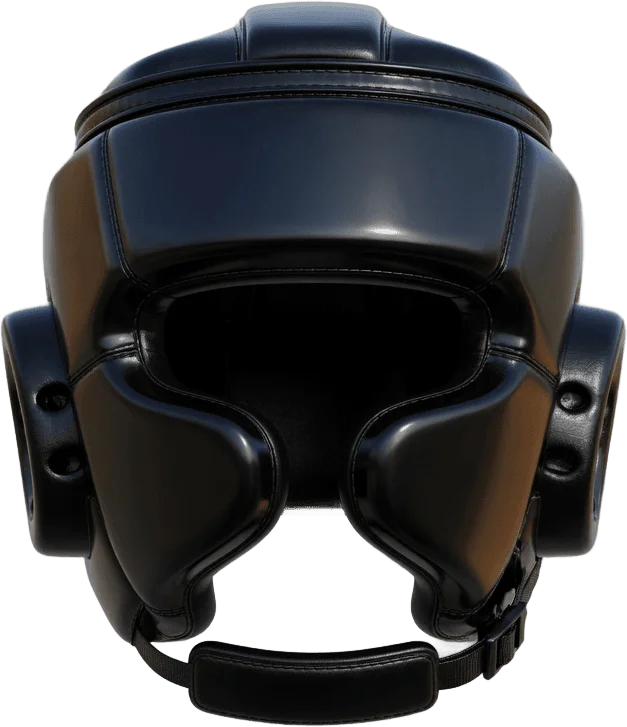 Schwarzer Sparring-Kopfschutz