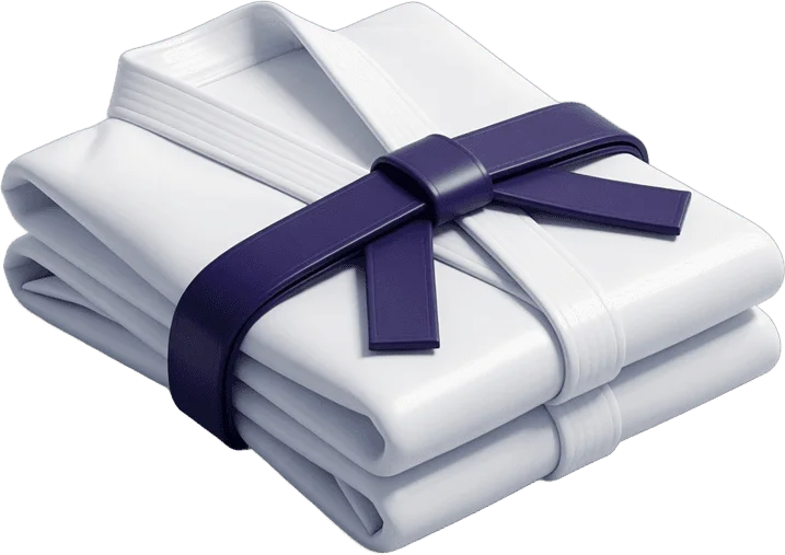 Folded White Gi