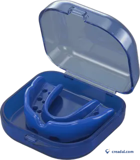 Blauer Zahnschutz Etui
