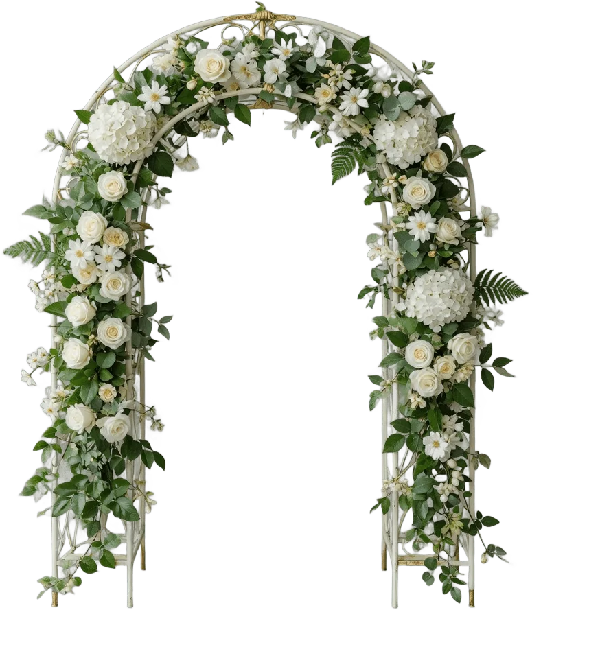Floral wedding arch