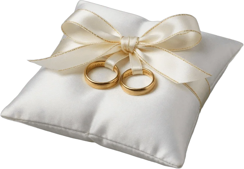White ring pillow