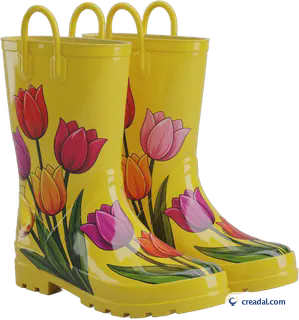 Botas de chuva amarelas