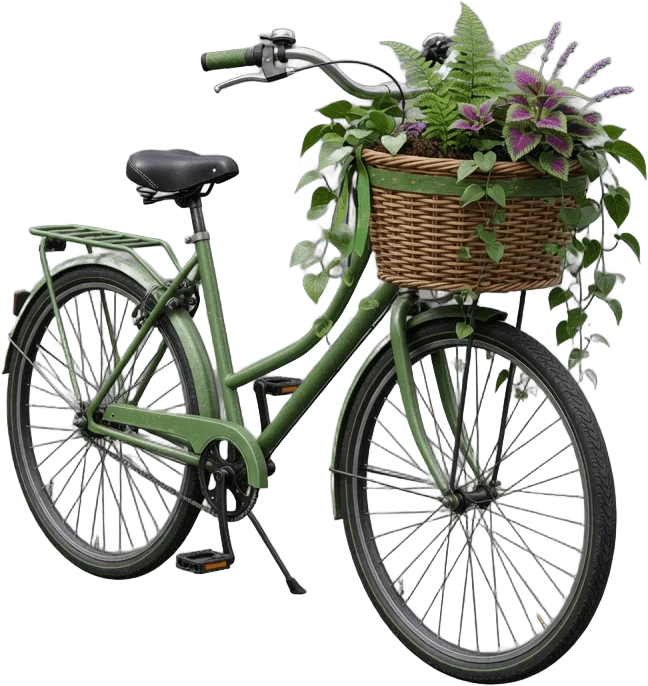 Vélo urbain vert