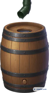 Wooden Rain Barrel