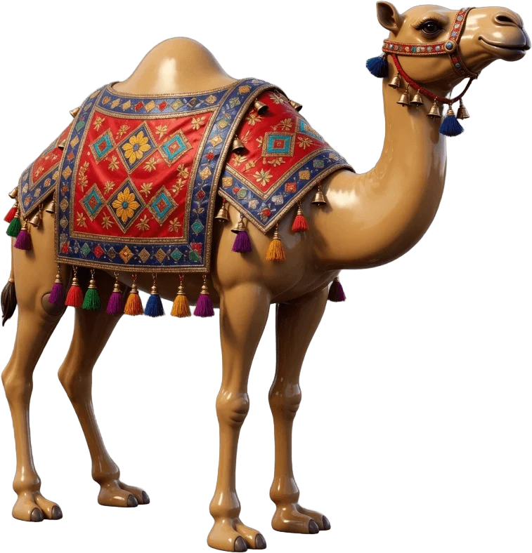 Decorated blanket camel