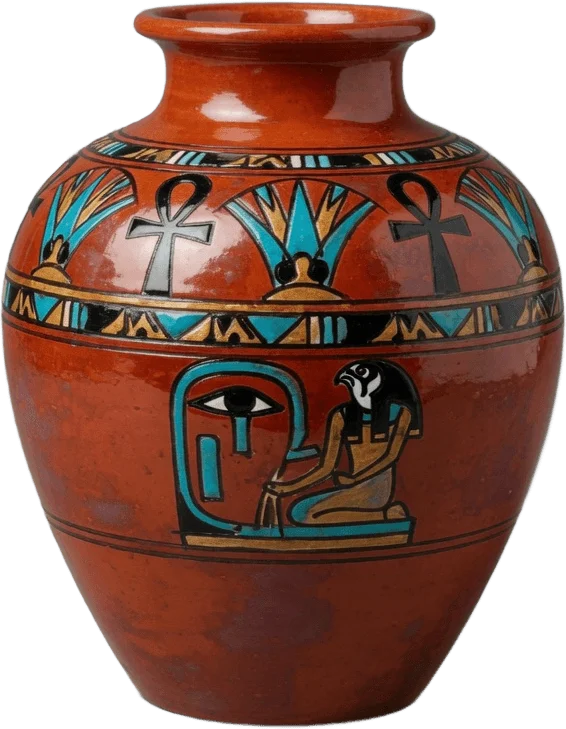 Vase d'Argile Égyptien