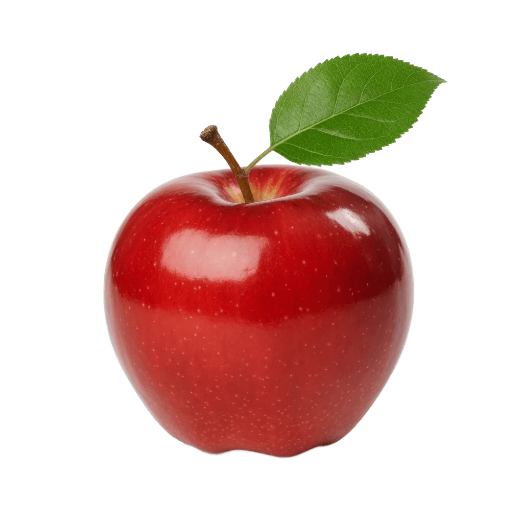 Shiny red apple