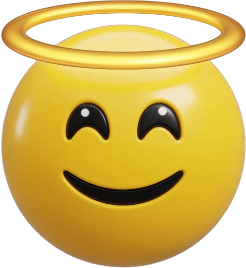 Smiling halo face