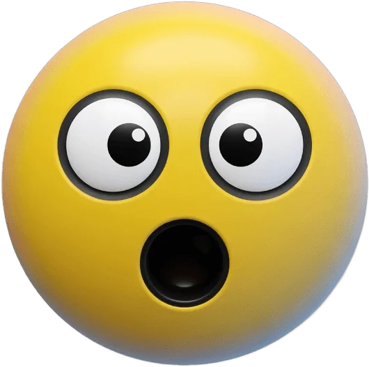 Surprised 3D emoji