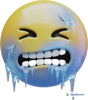 إيموجي وجه متجمد